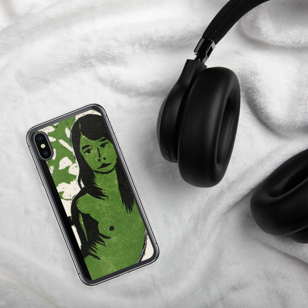 Girl In Green [Woodblock] - Art Series iPhone Case