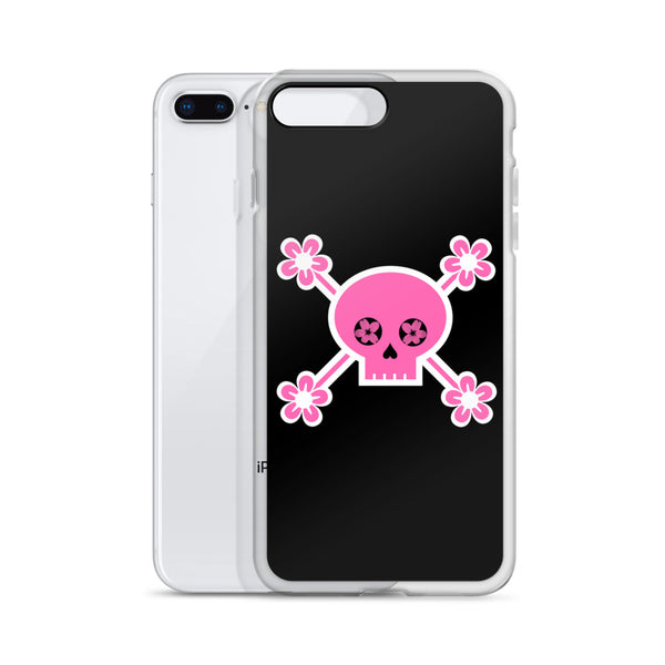 Cherry Blossom Skull iPhone Case