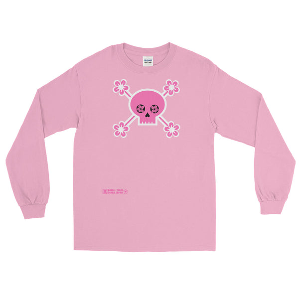 Cherry Blossom Skull Long Sleeve T-Shirt