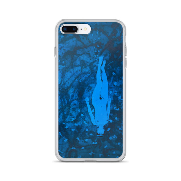 Japanese Diving Girl [Etching] - Art Series iPhone Case