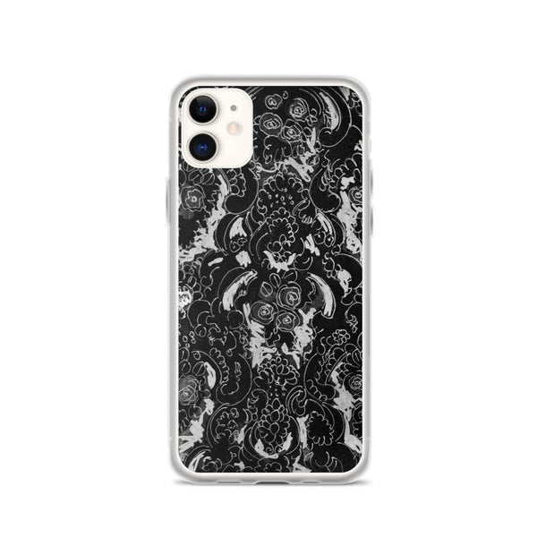 Black Rose [Etching] - Art Series iPhone Case