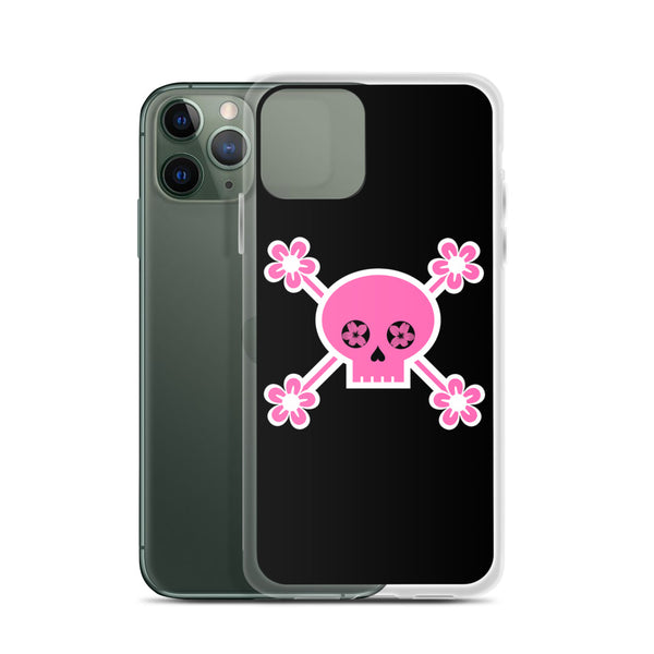 Cherry Blossom Skull iPhone Case