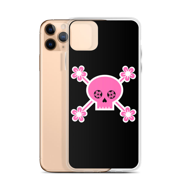 Cherry Blossom Skull iPhone Case