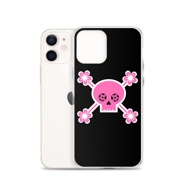 Cherry Blossom Skull iPhone Case