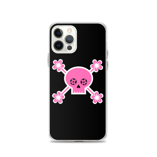 Cherry Blossom Skull iPhone Case