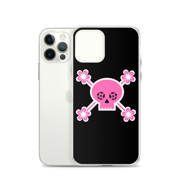 Cherry Blossom Skull iPhone Case