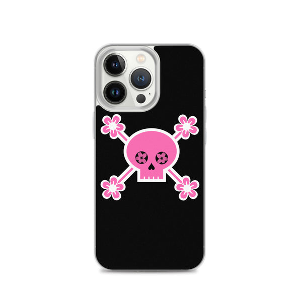 Cherry Blossom Skull iPhone Case