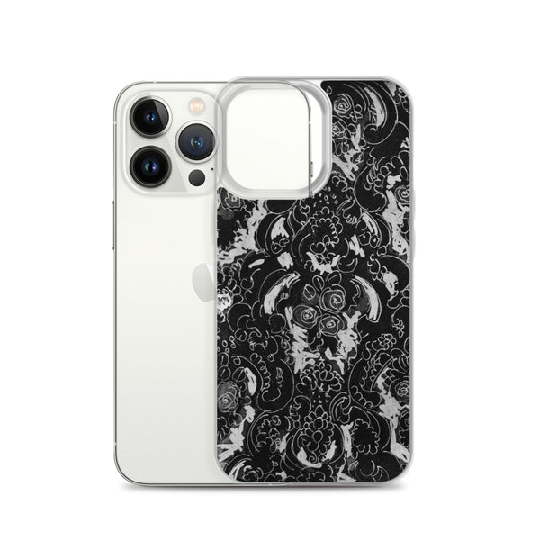 Black Rose [Etching] - Art Series iPhone Case