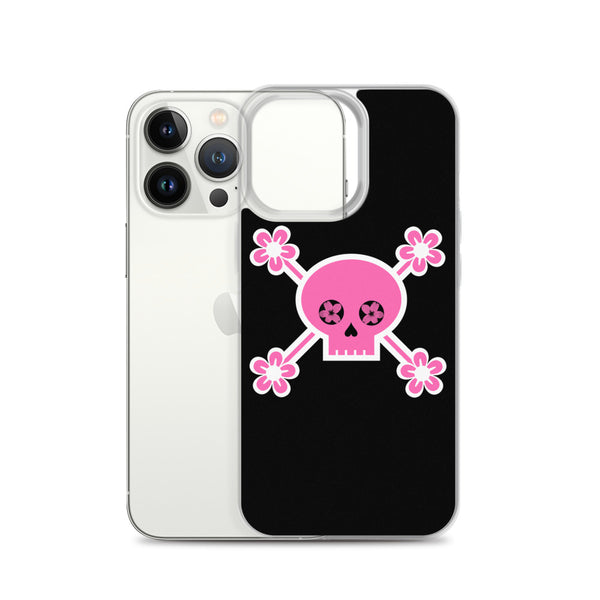 Cherry Blossom Skull iPhone Case