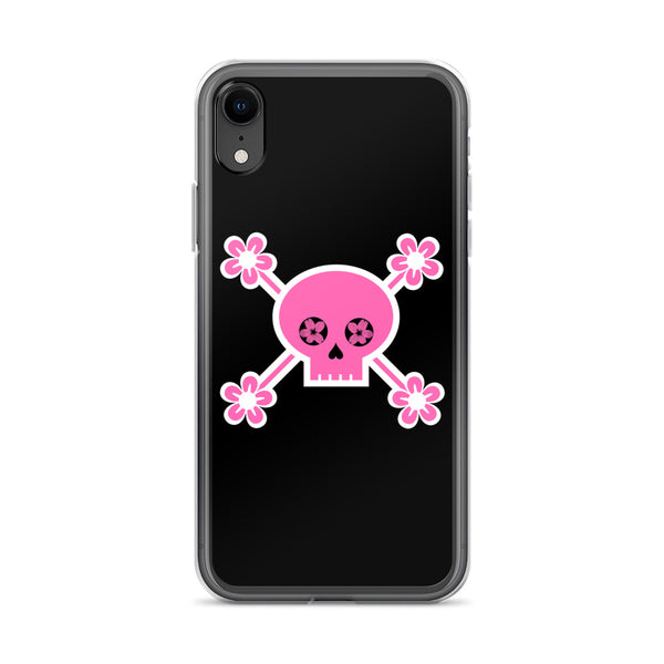 Cherry Blossom Skull iPhone Case