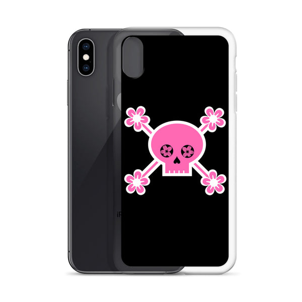 Cherry Blossom Skull iPhone Case