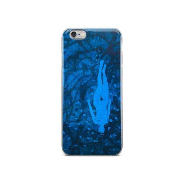 Japanese Diving Girl [Etching] - Art Series iPhone Case
