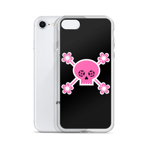 Cherry Blossom Skull iPhone Case