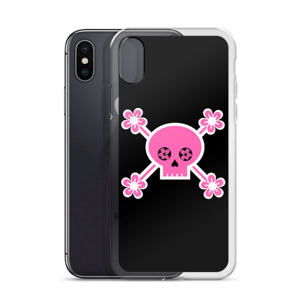 Cherry Blossom Skull iPhone Case