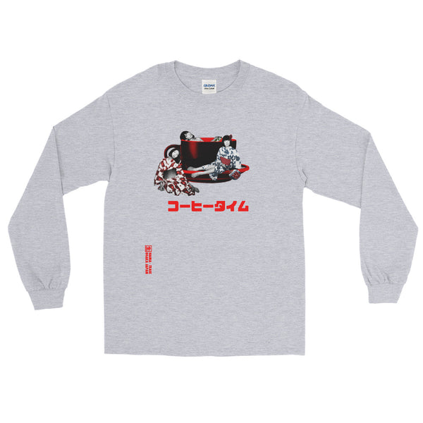 Coffee Time With The Yukata Girls Long Sleeve Shirt [more colors available]