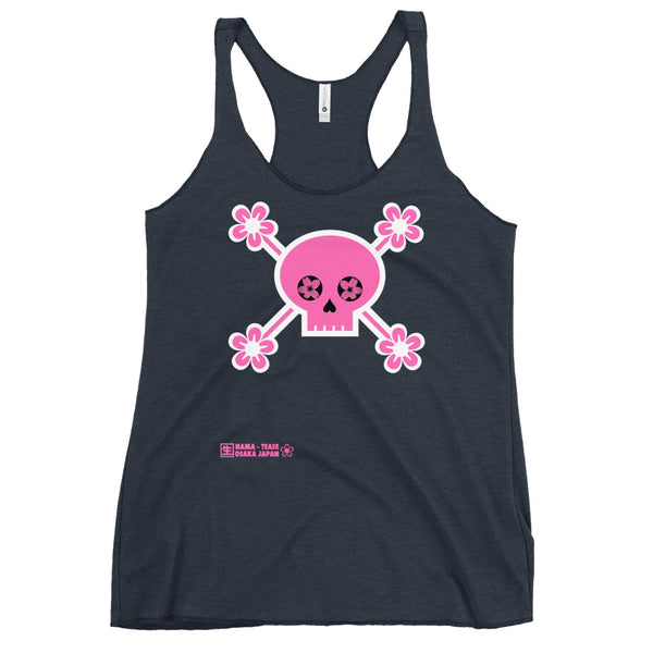 Cherry Blossom Skull Women's Racerback Tank [More Colors Available]
